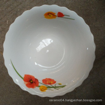 high quality porcelain salad bowl round edge